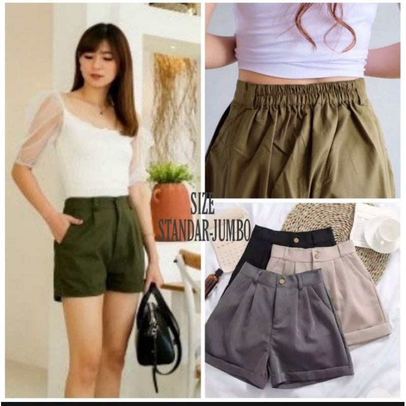 0HOTPANTS KANCING TWILL / CELANA PENDEK KANCING TWILL