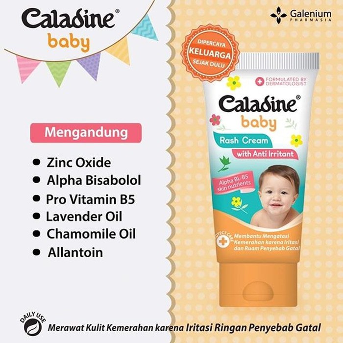 Caladine Baby Rash Cream 50gr - Krim Untuk Ruam dan Iritasi Bayi 50 gr