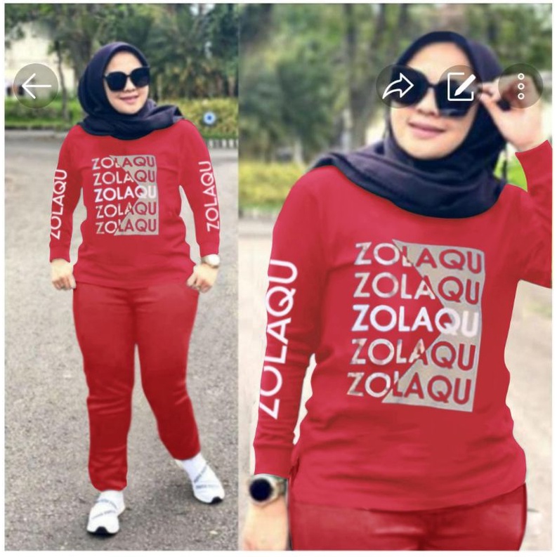 Setelan Celana Wanita Dewasa Fit To XL/ Baju Setelan Wanita Lengan Panjang REAL PICT