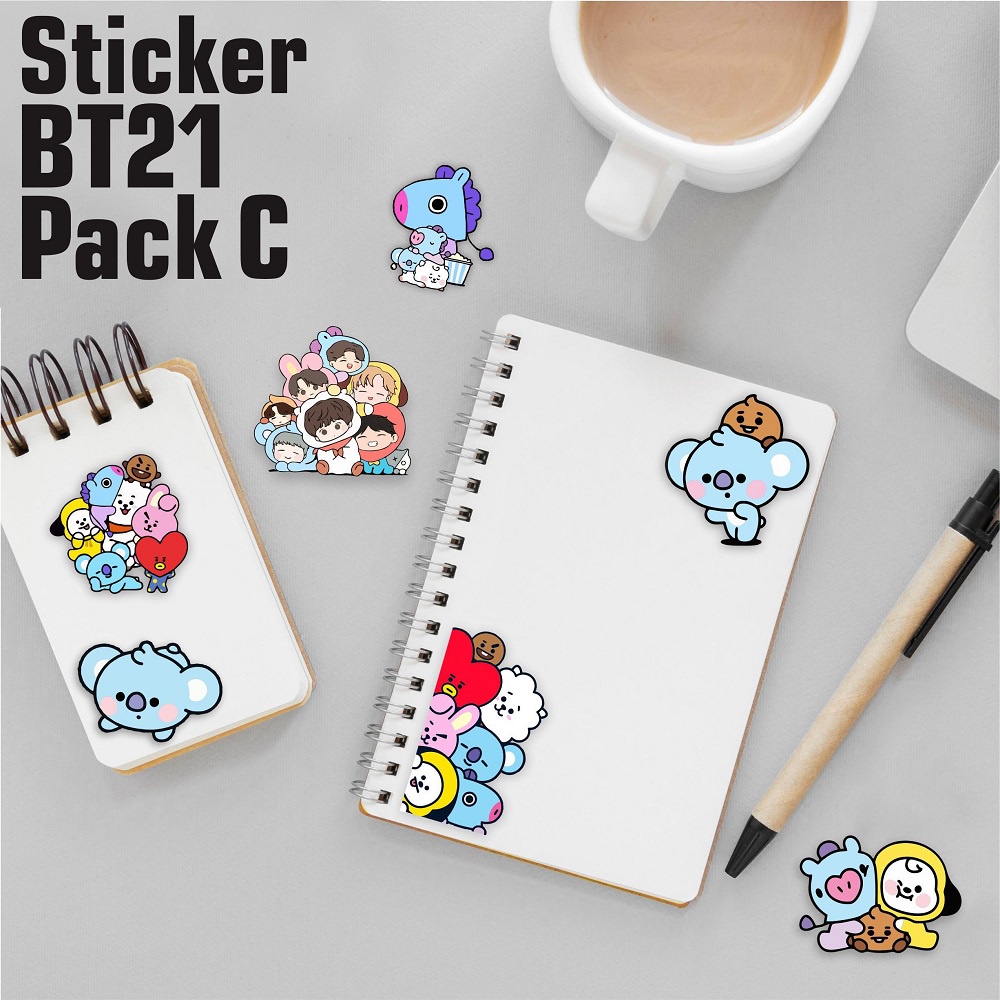 Sticker Pack Tumblr Aesthetic  BTS Bangtan BT21 Waterproof Hiasan Laptop Botol Tumbler Case Hp DIY Stiker Laptop Notebook