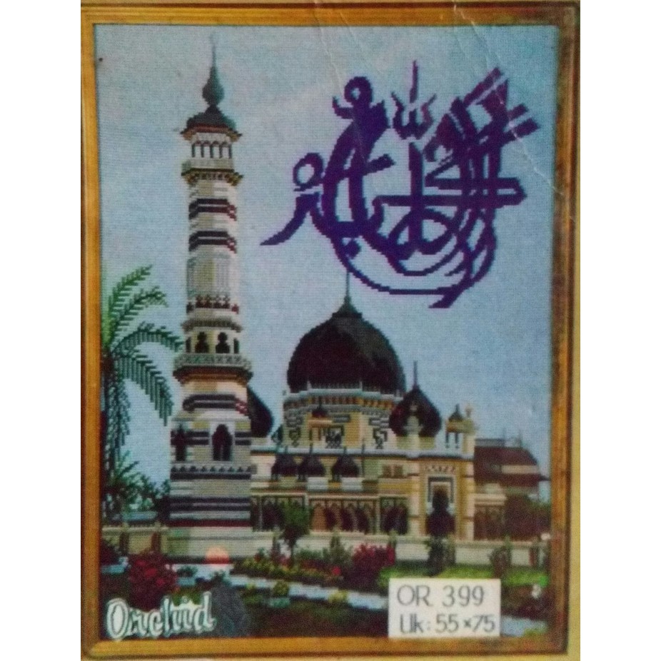 KRUISSTEEK KRISTIK ORCHID MOTIF MASJID OR 399