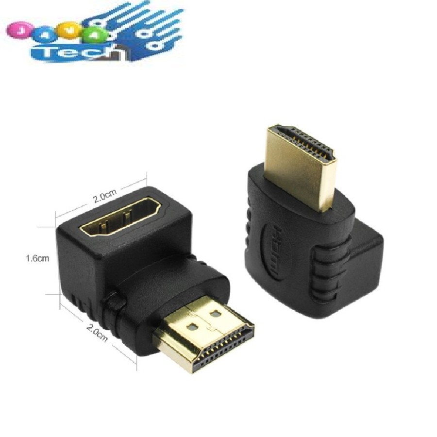 Konektor HDMI Model L Siku Male to Female Converter