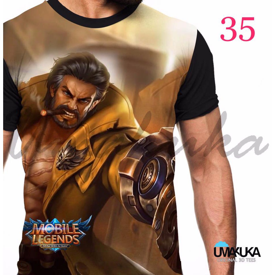 Kaos Mobile Legend Of Roger Hero Moba Legends Mole Ml Keren Murah