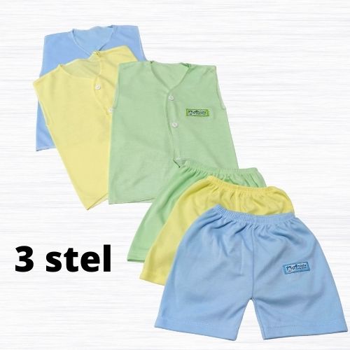 Setelan Baju Bayi Polos Newborn Usia 0-3 Bulan