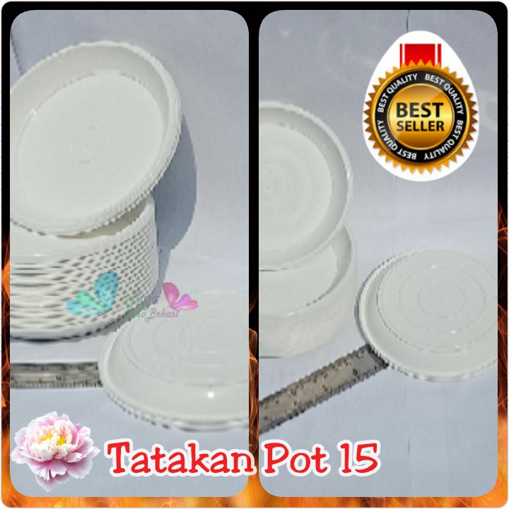 GBL15 TATAKAN POT TAWON PUTIH 15 12 ALAS POT TAWON 15 12 CM PUTIH POT PIRUS TINGGI 18 TAWON