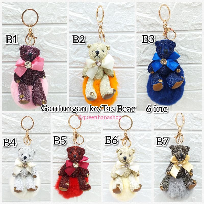 GANTUNGAN KUNCI /GANTUNGAN TAS / GANTUNGAN BEAR RABBIT / GANTUNGAN POMPOM