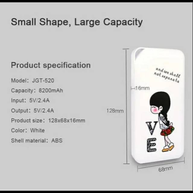 POWERBANK JGT/520 ORIGINAL / POWERBANG ORI GARANSI POWER BANK BENG BANG JGT/520 JGT520