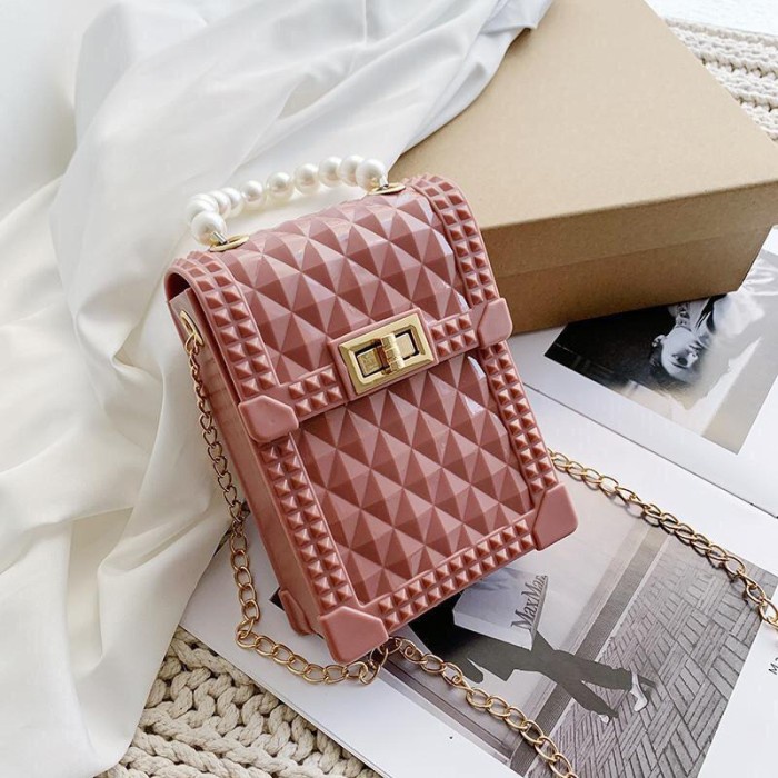 tas hp wanita Jelly Wanita Fashion 0354 - Putih E2Y6 COD BAYAR DI TEMPAT EXCLUSIVE tas hp wanita t t