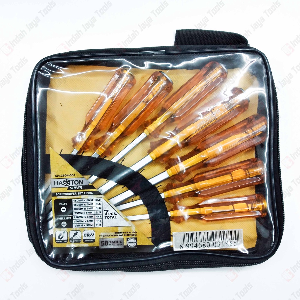 HASSTON 2604-001 Obeng Tembus Set 7 Pcs Ketok Gedor Screwdriver