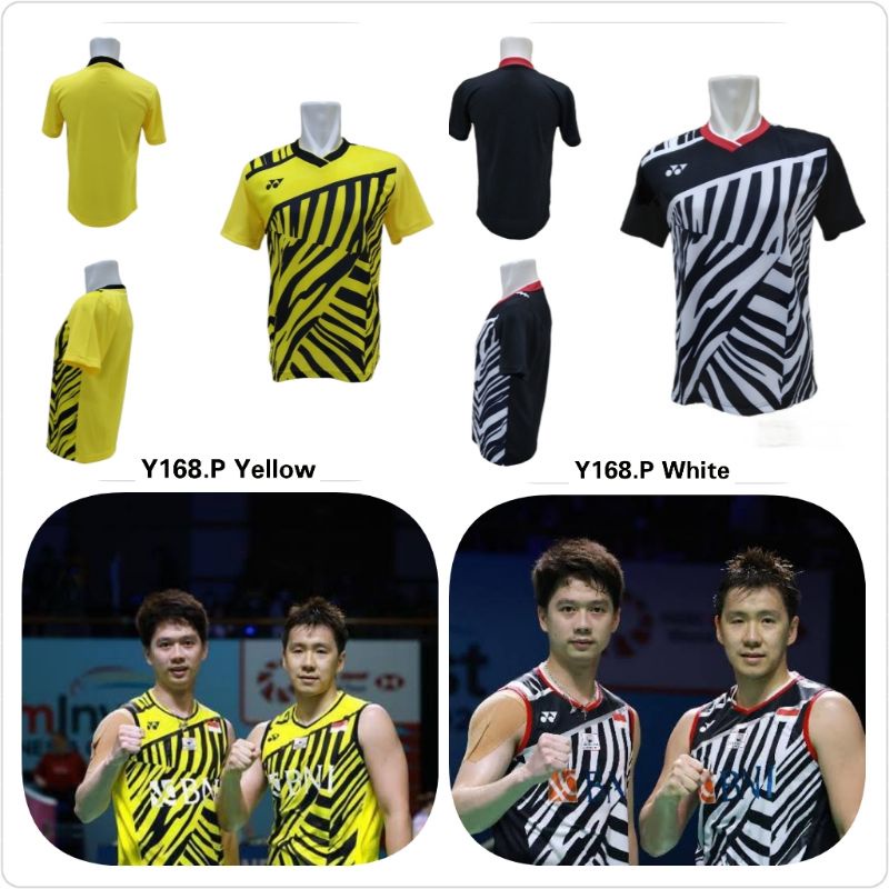 Baju Kaos bulutangkis Minion Y168 Polos / Baju bulutangkis Kevin Marcus / Jersey Juara Indonesia Open Bali 2021 / Jersey Champions 2021 Kevin Sandjaya Marcus Gideon / Kaos baju jersey bulutangkis badminton YY