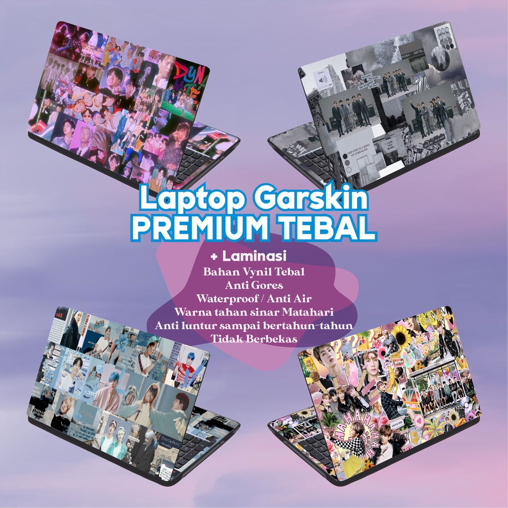 Garskin Laptop Anti Gores Day6 MyDay BTS BT21 Bangtan Army Jungkook RM Taehyung V Jimin Jin Suga JHope Premium Full set 10 12 13 14 15 inch  Acer Lenovo Asus Macbook Dell