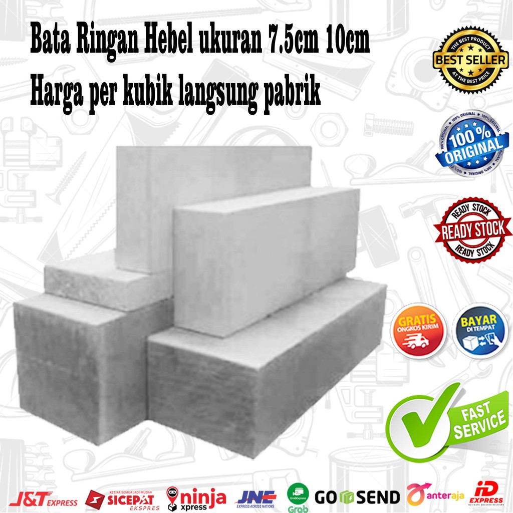 Bata Ringan Hebel Ukuran 7 5cm 10cm Langsung Pabrik 7 5 Cm 10 Cm Harga Per Kubik M3 Shopee Indonesia