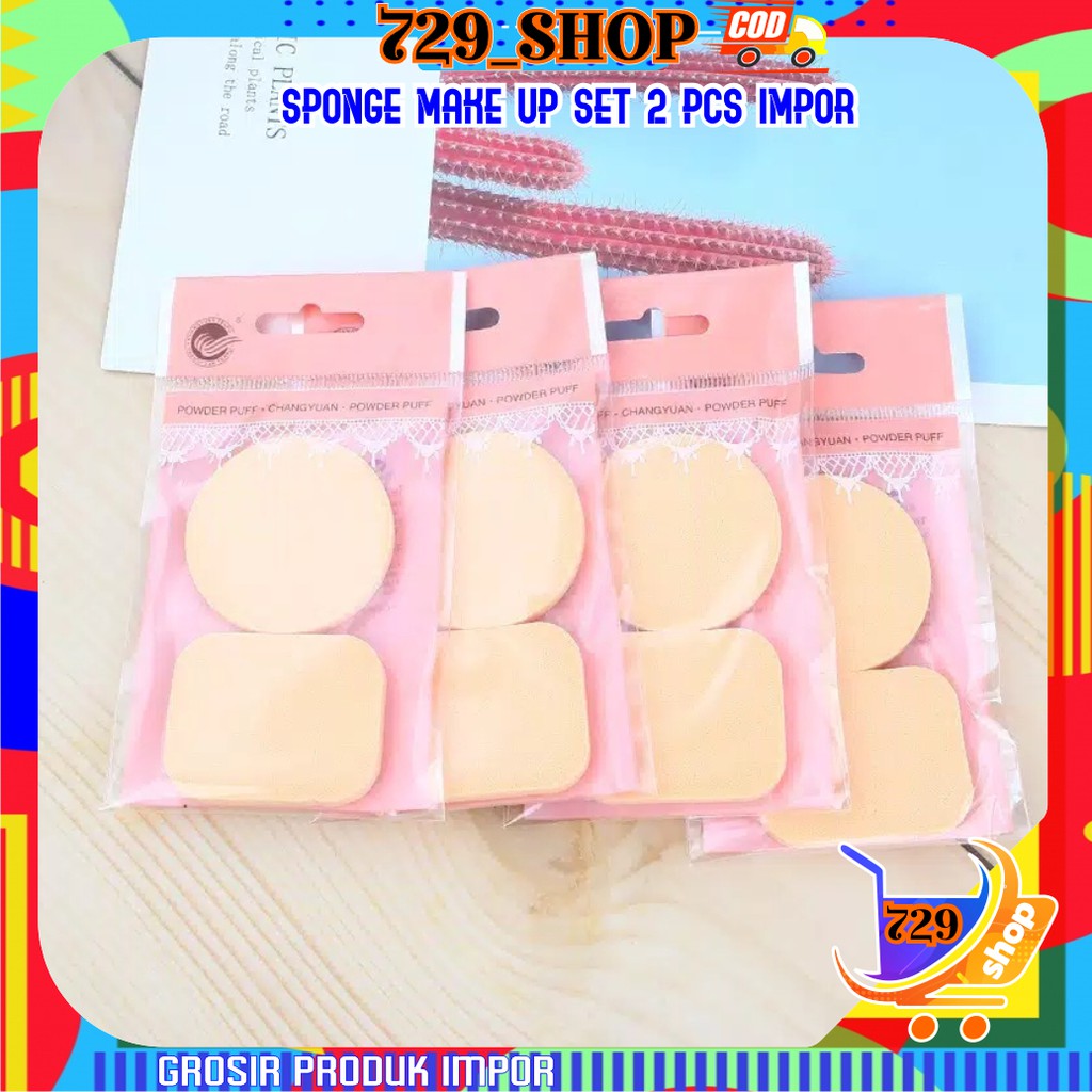ISI 2 Spon Bedak Basah Korea Import / Sponge Make up Best Seller