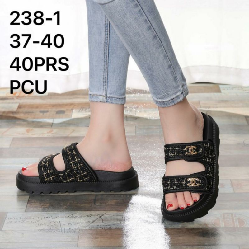 Original Balance 238 Sandal Wedges Slop Velcro CNL Import Wanita Karet Sendal Selop Cewek Perempuan Jelly Kretek Impor Terbaru Florida 840 238-1 238-8B