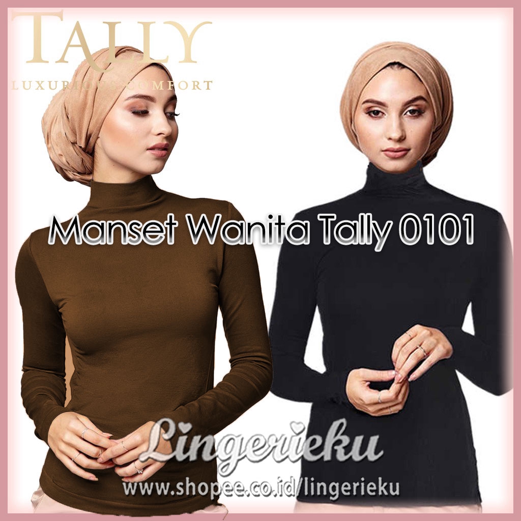 Tally 0101 Baju Turtle Neck Wanita Lengan Panjang Manset Size Kecil