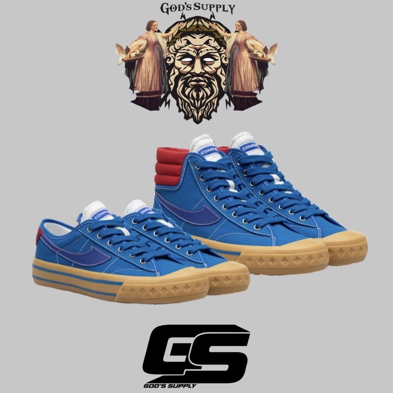 SEPATU COMPASS RETROGRADE BLUE GUM HIGH / LOW – ORIGINAL – FULLSET – FULLSIZE 35-45