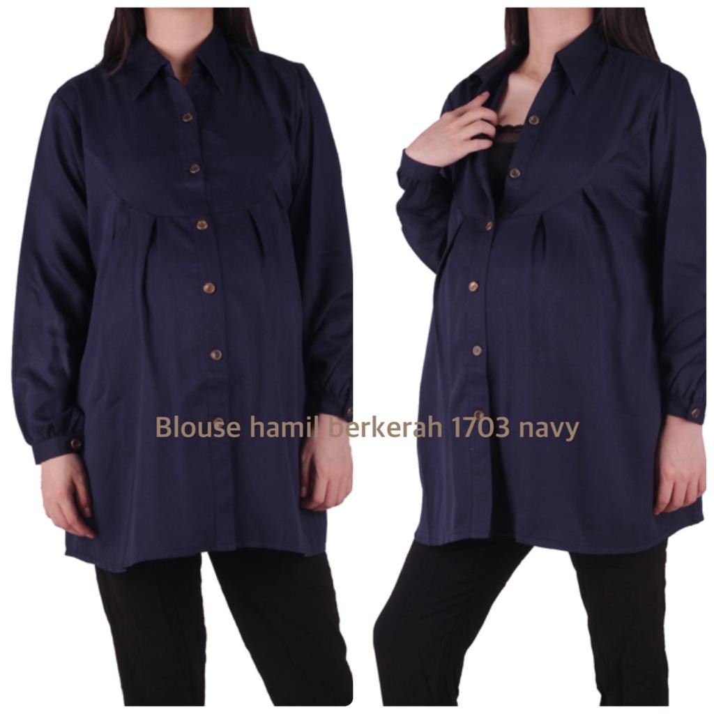 Baju hamil Blouse hamil 1703 Kerja/Menyusui tuliskan warna yg dipilih