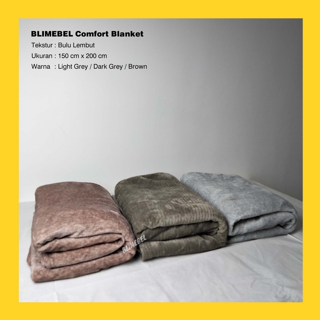 Blimebel Comfort Blanket Selimut Minimalis Aesthetic Besar Ukuran 150 X 200 Cm Shopee Indonesia