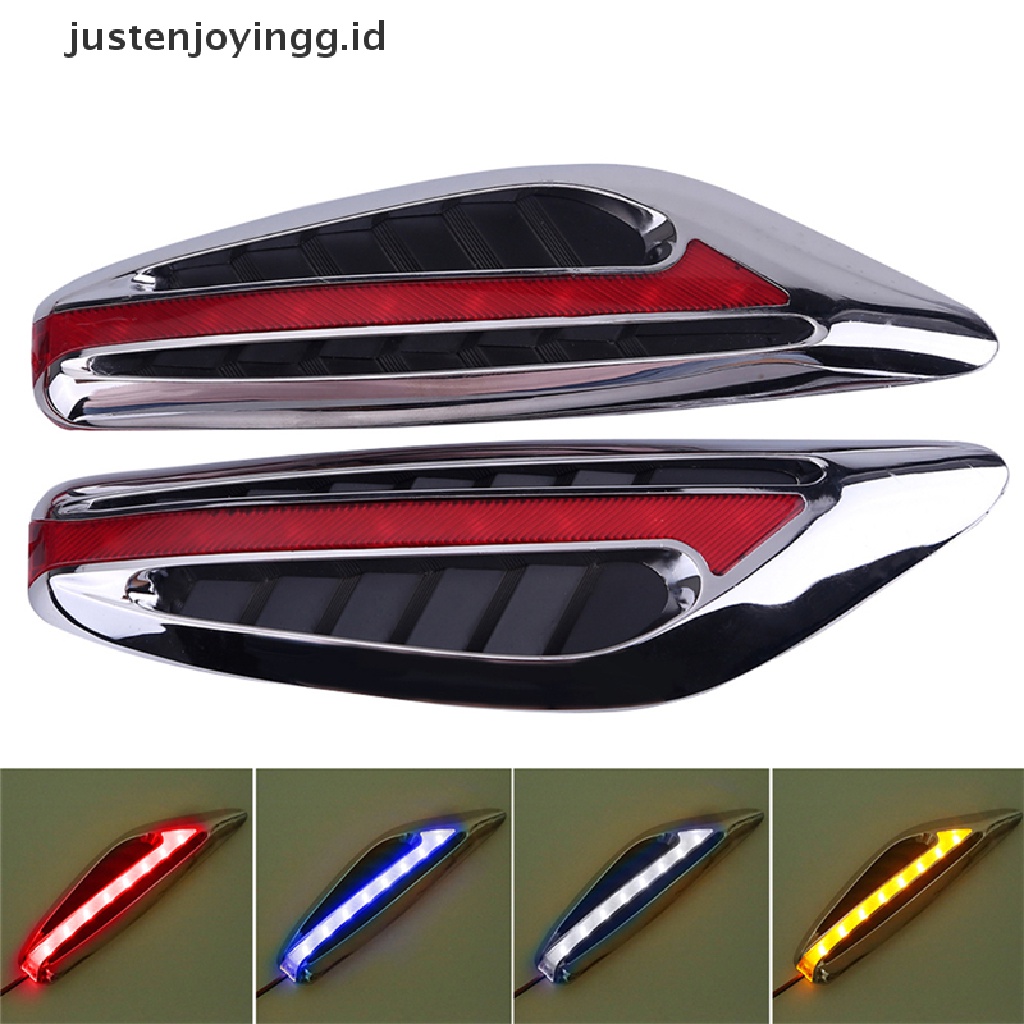 (Justenjoyingg.Id) 2pcs Lampu Sein Samping Fender Mobil Led Universal Warna Kuning / Merah / Biru / Putih