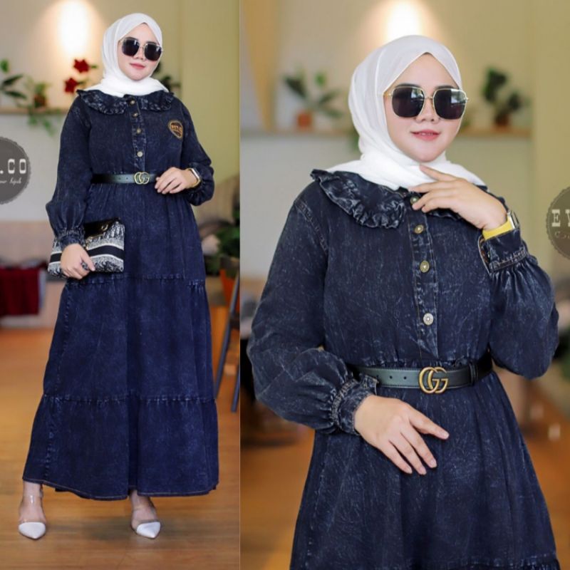 ARENA MIDI DRESS DENIM ORIGINAL BY EVT.CO