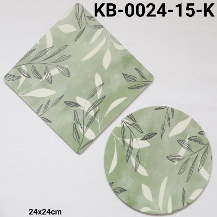 

GR-KB-0024-15 GROUP 2 CAKE BOARD ALAS KUE KOTAK BULAT 24CM BUNGA DAUN TERBARU