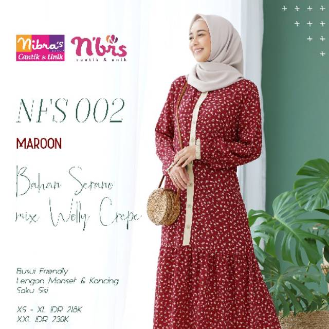 Gamis muslimah nibras NFS 002