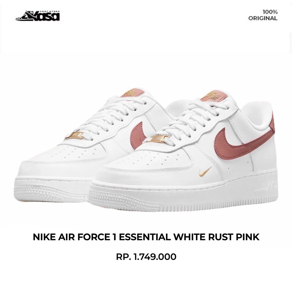 white and rust pink air force 1