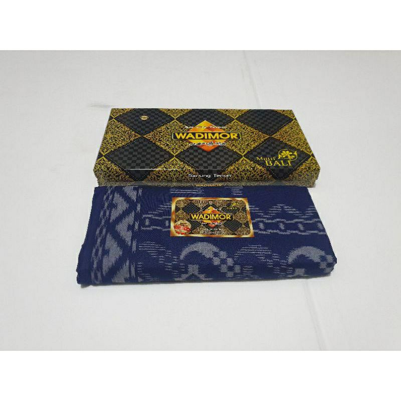 Sarung Wadimor Motif Bali 555 Hitam Serangam Warna Sarung Pria Tenun Songket Batik Premum Dewasa Cowok Sarung Seragam Hitam