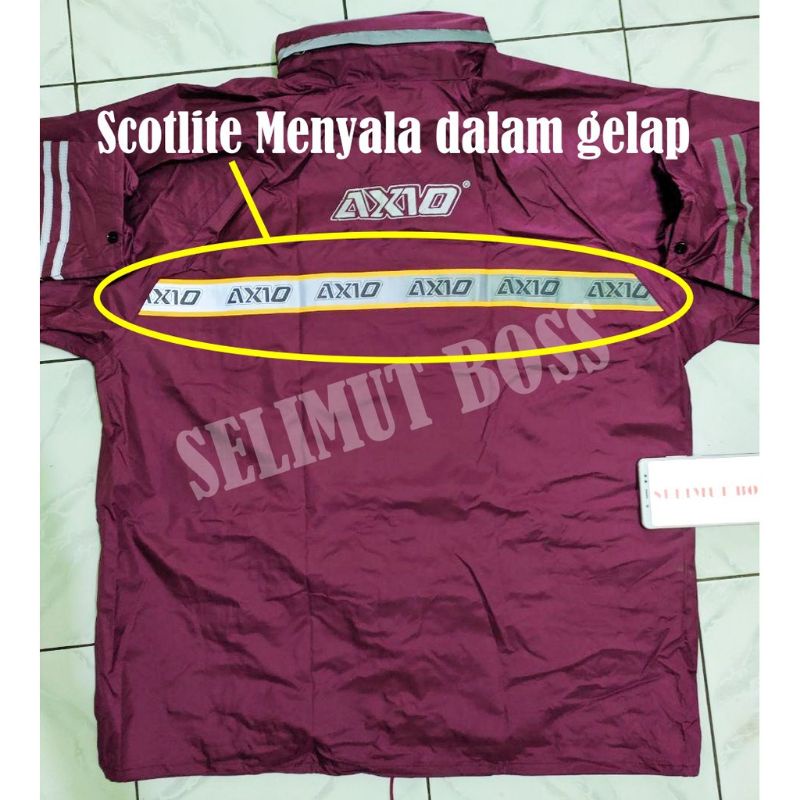 JAS HUJAN AXIO ORIGINAL BAHAN TASLAN HALUS ANTI RETAK WATERPROOF