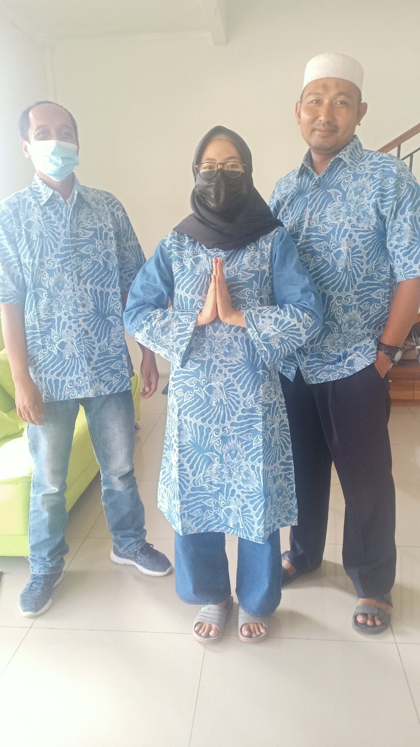 Tunik Batik Wanita M L Xl Xxl Terbaru Tunik Batik Jeans Wanita Fashion Wanita Jumbo - Dn Batik