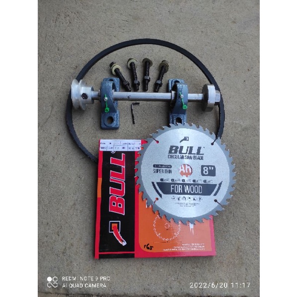 As serkel lengkap tinggal pakai / as gergaji serkel / table saw / as sirkel 3/4inchi panjang 30cm + 