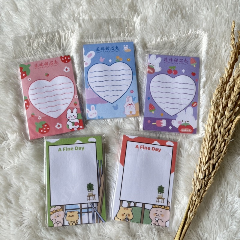 

Colourfull Sticky Notes Heart Motif STICKY NOTES PAD / STICKY NOTE PENANDA HALAMAN / MEMO PAD MOTIF / STICKY NOTES KERTAS
