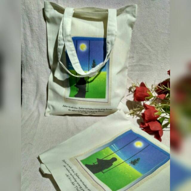 TOTEBAG / TAS JINJING  BLACU CUSTOM FULL WARNA