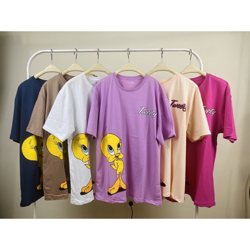 CH02 - Charlotte Tshirt / Twet-ty Kaos jumbo/Kaos Ryuka/Oversize/Kaos wanita oversize