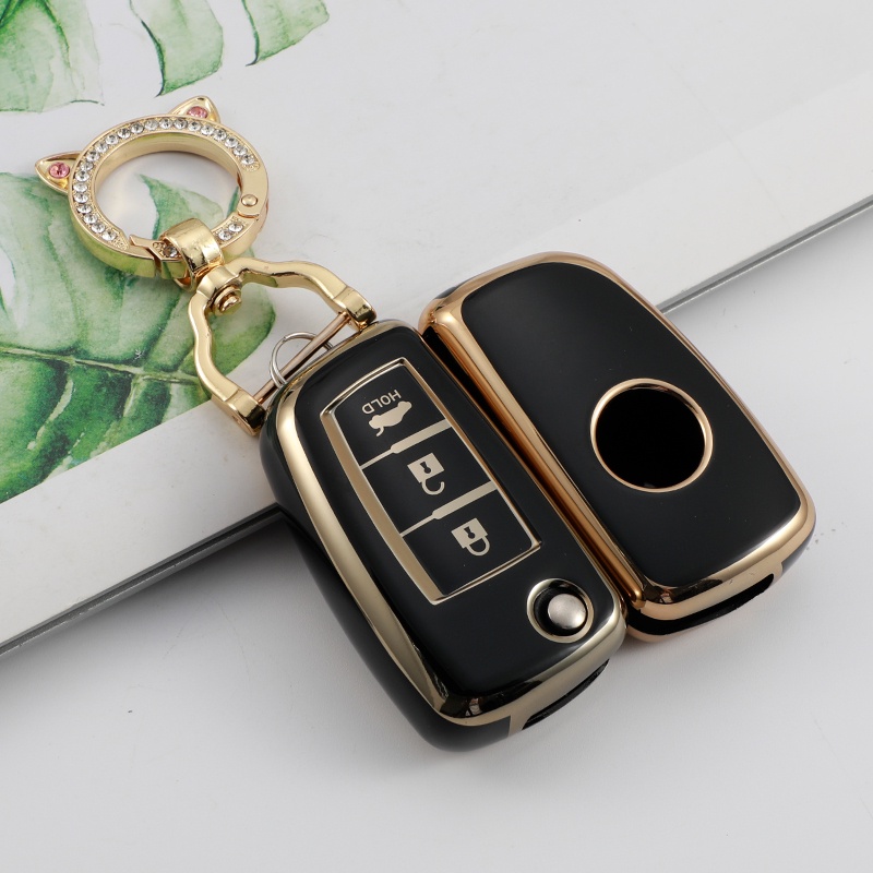 Casing Kunci Mobil Model Flip 2 / 3 / 4 Tombol Bahan TPU Untuk Nissan Qashqai J11 Juke Xtrail Sunny Cefiro A32