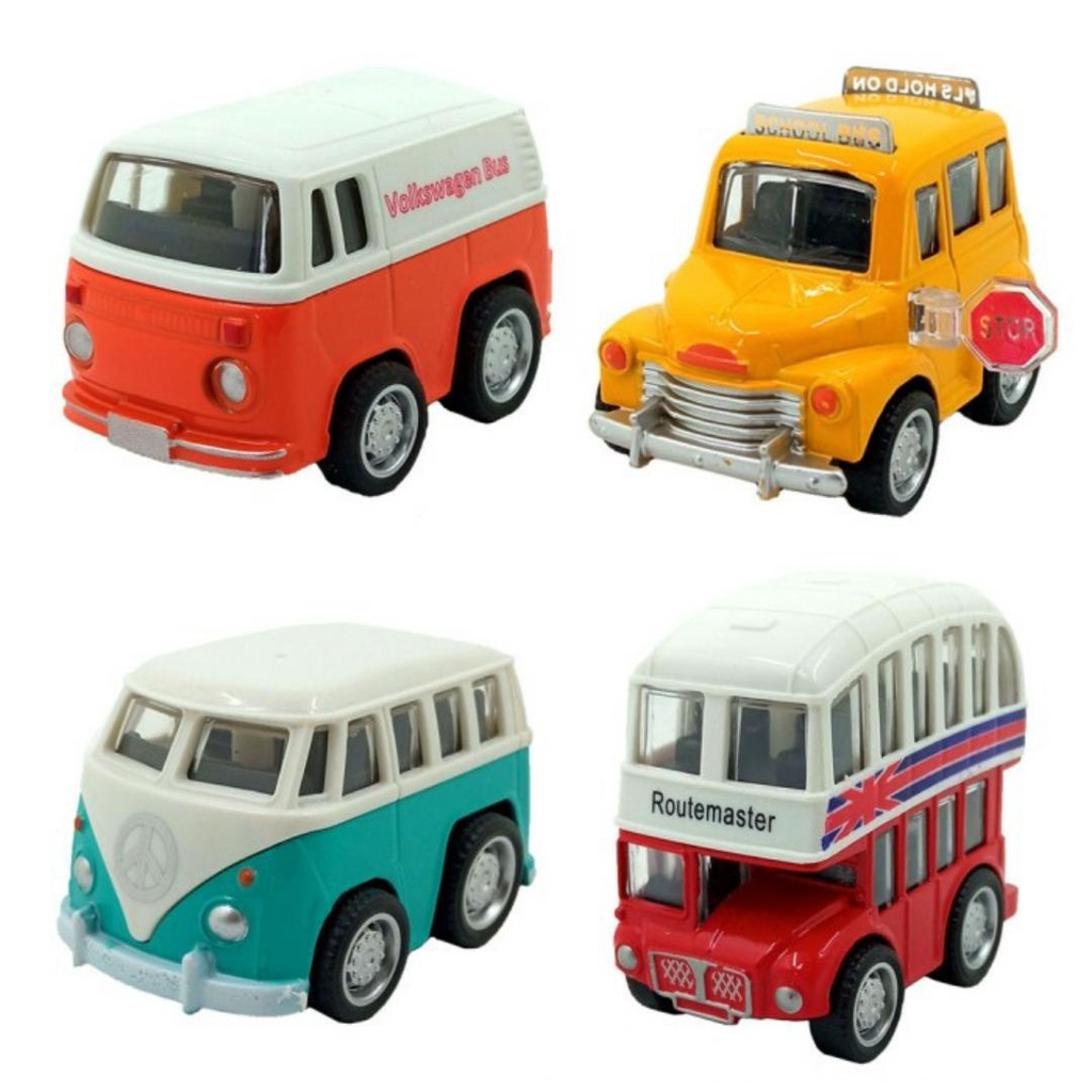 Toy Addict CPS242142-3 Die Cast Bus + Cars