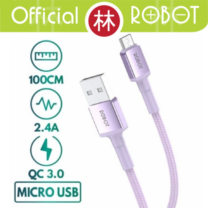 Robot RSM100 Data Cable Micro USB Fast Charge 2.4A