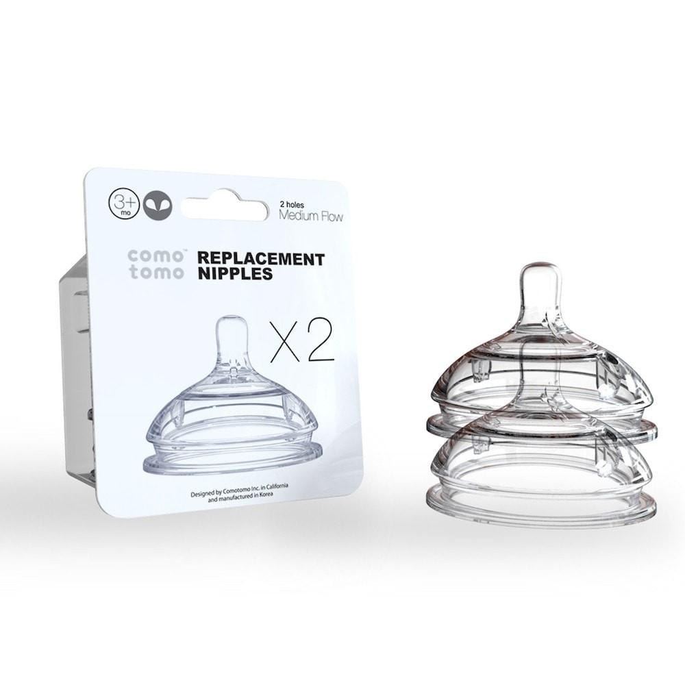 Comotomo Replacement Nipple Twin Pack - Dot Comotomo