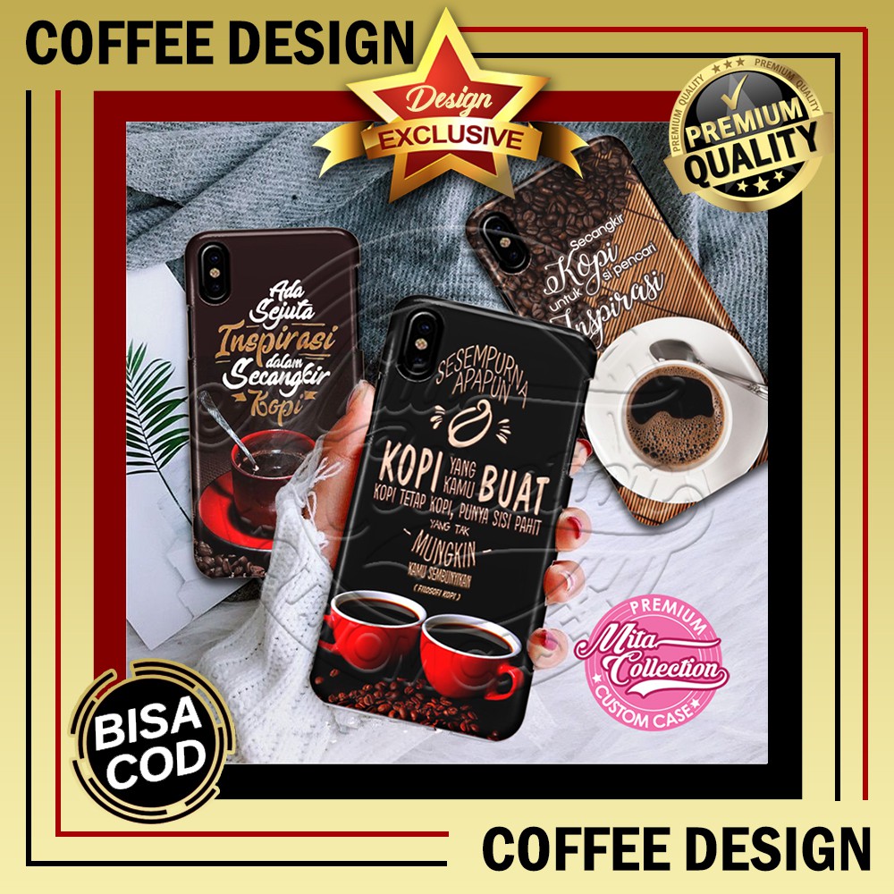 [Case Coffee] Custom HP Samsung Oppo Vivo Xiaomi Iphone Case Kopi