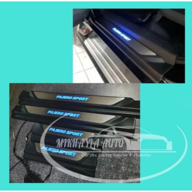 Sillplate Sill Plate Samping Pajero Sport 2016-2022 Model Lampu