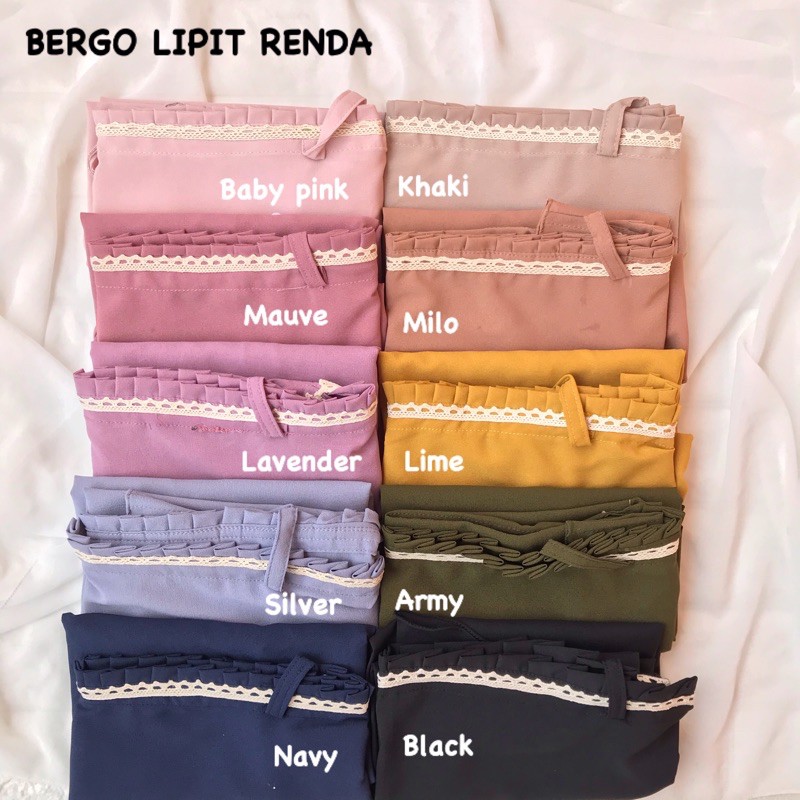 BERGO LIPIT RENDA DIAMOND CREP / INSTAN BERGO AISYAH KCB RENDA