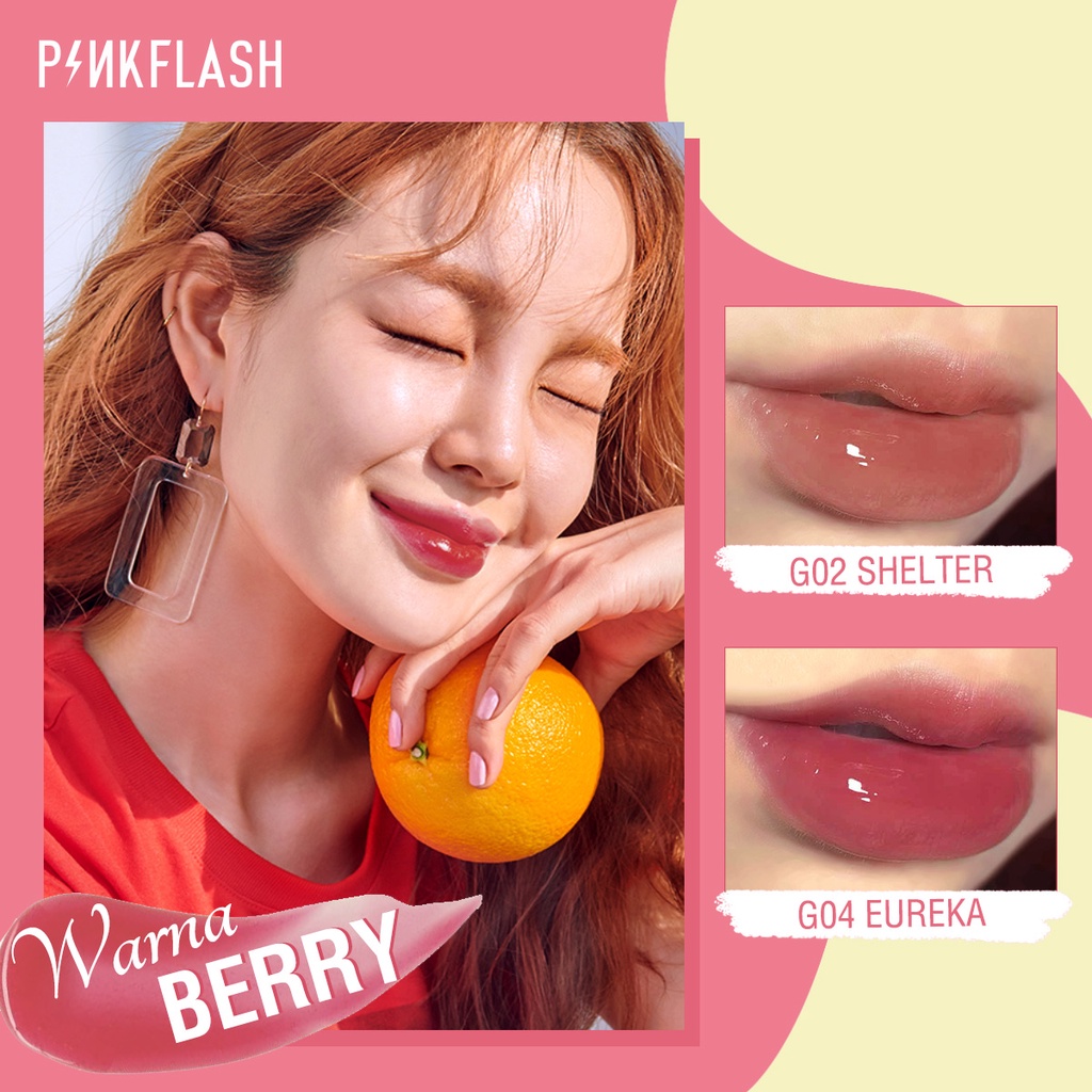 Pinkflash Lip Gloss Pelembab Berkilau Untuk Perawatan Bibir Montok #Ohmygloss