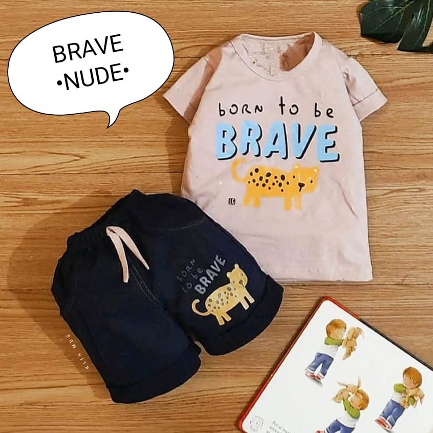Klik Mds Setelan Baju Bayi Laki-laki Usia 0-6 Bulan Model Tshirt dan Singlet Allsize