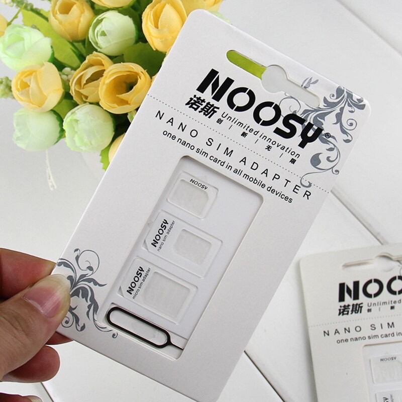 GROSIR NANO SIM ADAPTER NOSSY ORIGINAL JARUM SET LENGKAP BUKA KARTU SIM HP