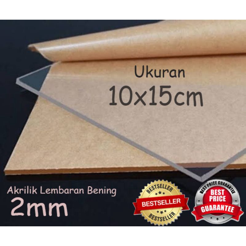 AKRILIK LEMBARAN 2mm 10x15cm/ Akrilik bening A6/ Acrylic spotify/akrilik bening/ akrilik medan