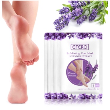 1 pasang Efero foot mask masker kaki foot peeling foot exfloating efero  lavender