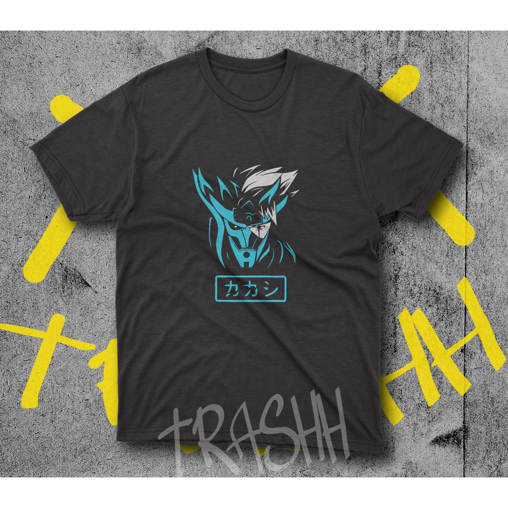 T-shirt Kaos Anime Naruto Kakashi Susano Mode Cotton 30S