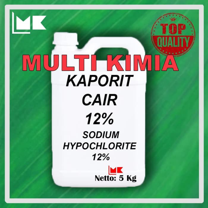 

Promo KAPORIT CAIR 12% - Sodium Hypochlorite 12%- Sodium Hipo - Netto 5 kg terbaik