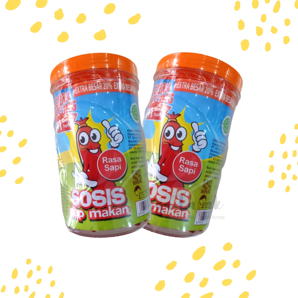 Sosis So Nice Siap Makan rasa sapi toples isi 24 + 1 pcs