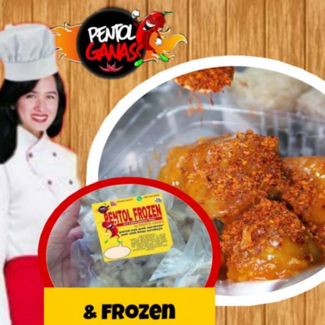 

Pentol frozen dengan topping dan bumbu